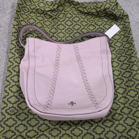 orYANY hobo bag light pink leather large shoulder bag with dust bag NWT - Picture 1 of 9